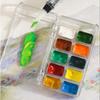Mini Watercolor Paint Palette Foldable Travel Painting Tray DIY Empty Paint Box  Artist