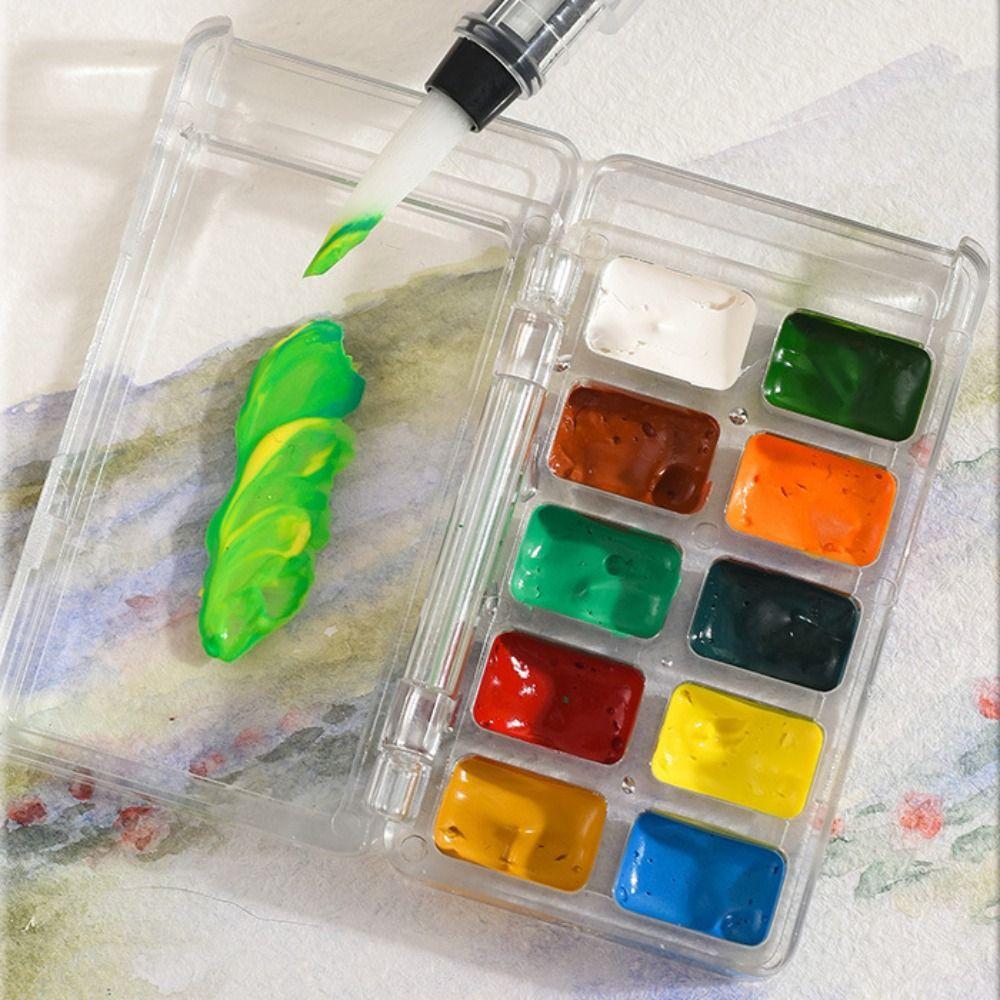 Mini Watercolor Paint Palette Foldable Travel Painting Tray DIY Empty Paint Box  Artist
