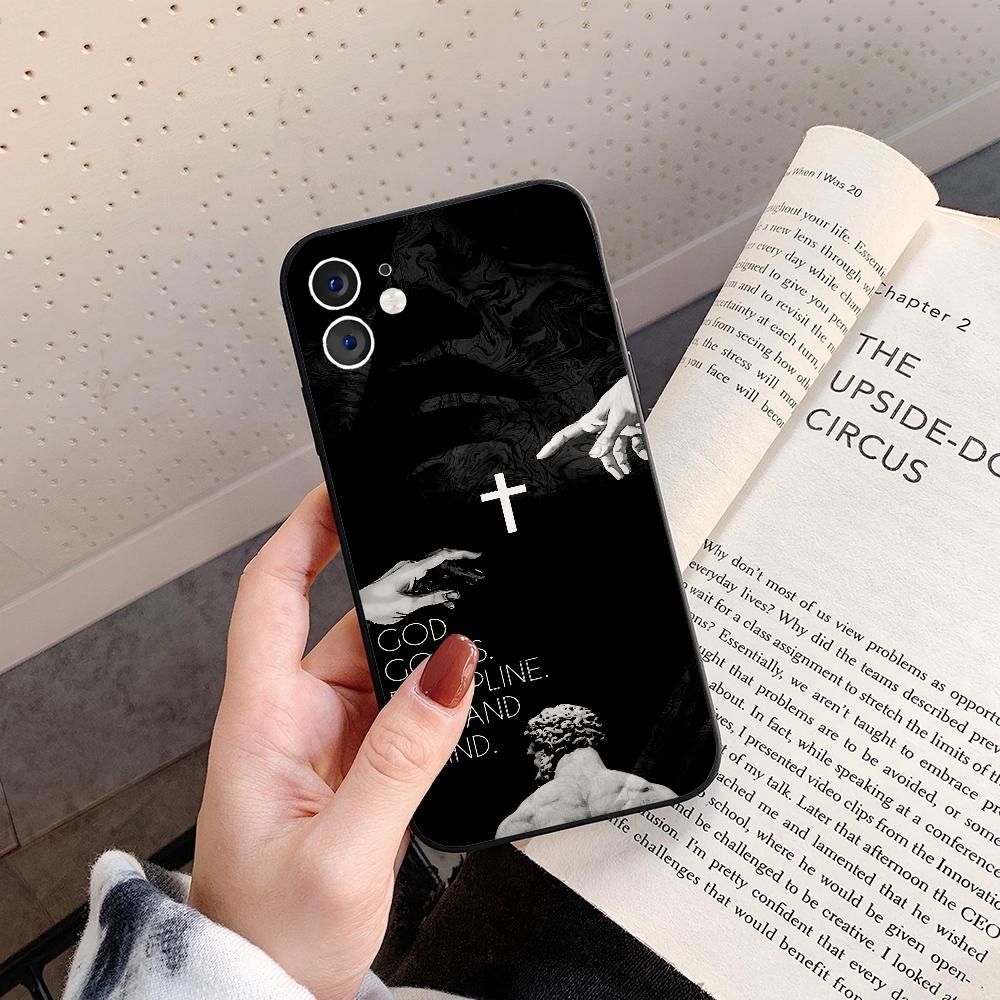 Son Of God Jesus Cross Holy Light Phone Case Silicone Soft For IPhone 16 15 14 13 12 11 Plus Pro Max Plus