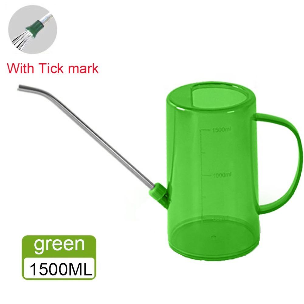 

Лейка садовая из нержавеющей стали 1,5 л/2 л Лейка для полива Офисное комнатное садоводство Комнатные растения 1.5L Green