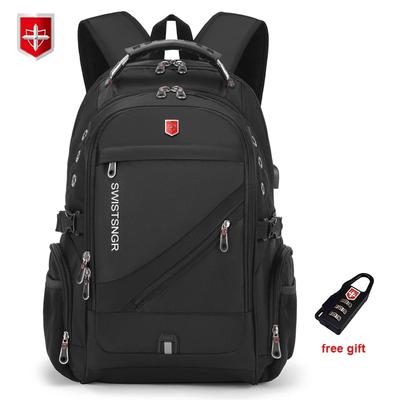 2024 Zaino per laptop da 17 pollici impermeabile Zaino da viaggio per uomo con ricarica USB Zaino Oxford per uomo Borsa da scuola vintage Mochila