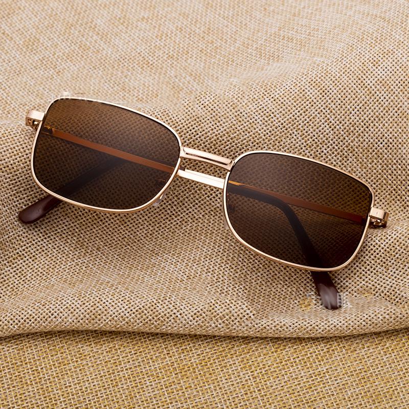 High-end Men's Sunglasses Gentleman Square Sunglasses for Men Black Brown