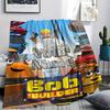 1PC Bob Builder Theme Custom Name Patterned Flannel Blanket Suitable For All Seasons For Home Decor Warmth And Comfort Gifts Holiday Present
