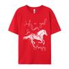 Just A Girl Who Loves Horses Jumping Horse White Silhouette TShirts Funny Tops Tees O Neck New Year Day Pure Cotton
