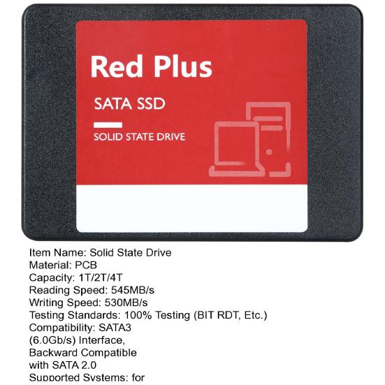 1/2/4TB SATA 3 2.5-inch SSD Speed Up To 545MB/s Read 530MB/s Write PC Desktop Laptop Internal Solid State Drive Computer Accessories