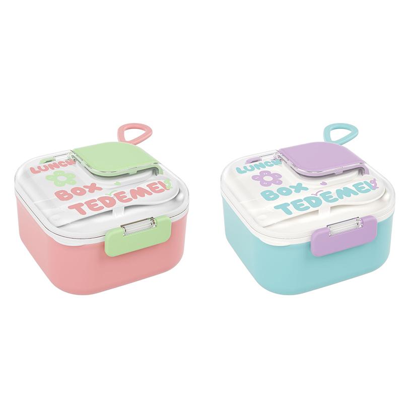 Boîte à Lunch Portable pour Enfants Étudiants Boîte Bento Récipient Alimentaire Carton Vaisselle Couverts Récipient Alimentaire
