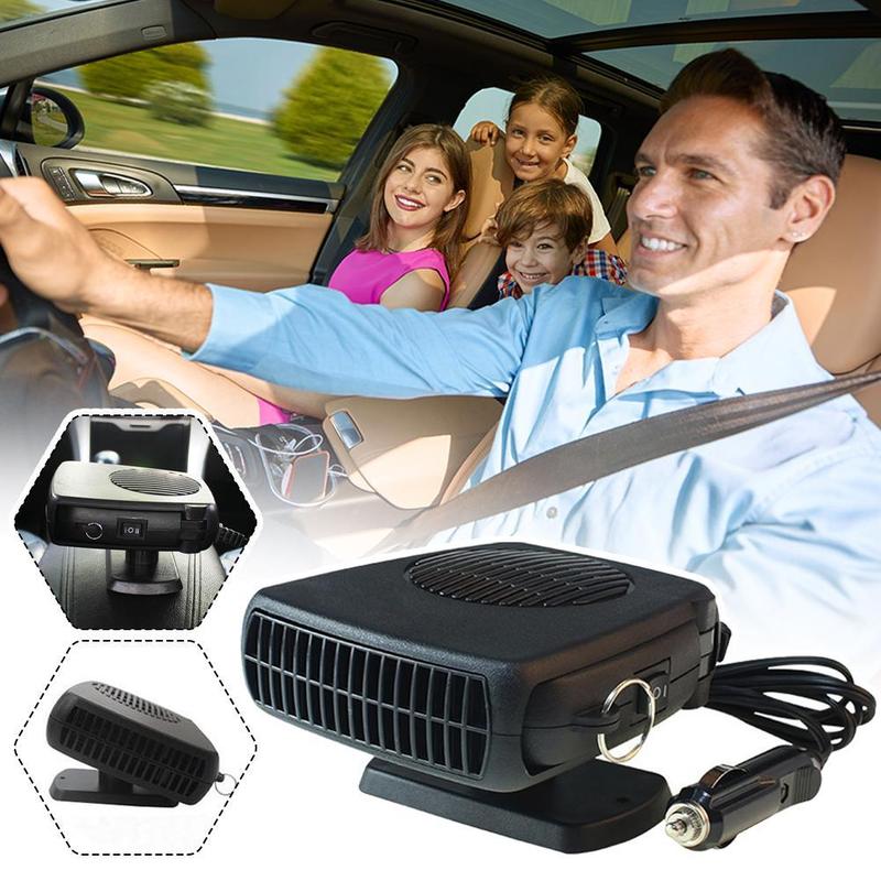 2IN1Car Heater&Cooling Fan 12V 120W/24V 200W Portable Electric Windshield Defroster Defogger Demister,Anti-Fog Heating Dryer