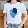 Womens Trendy Short Sleeve Tshirt Cartoon Plant Beach Print Casual Graphic Regular Fit Womens Clothing Fashion T Shirts