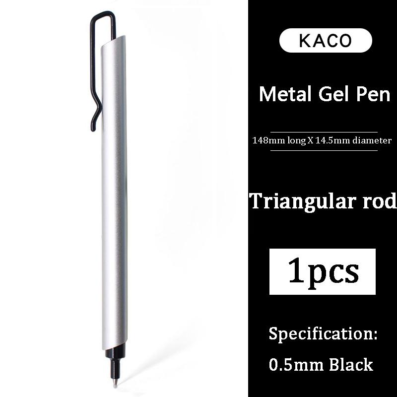 Kaco Metal Gel Pen 0.5MM Black Ink Refills Luxury Ballpoint Pens Business Signature Stylos Pen Holder Design Stationery Supplies