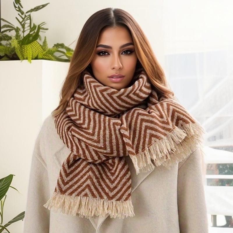 Fashion Winter Warm Plaid Print Travel Hijab Scarf Women Thick Cashmere Blanket Shawl Wraps Brand Pashmina Poncho Bufada