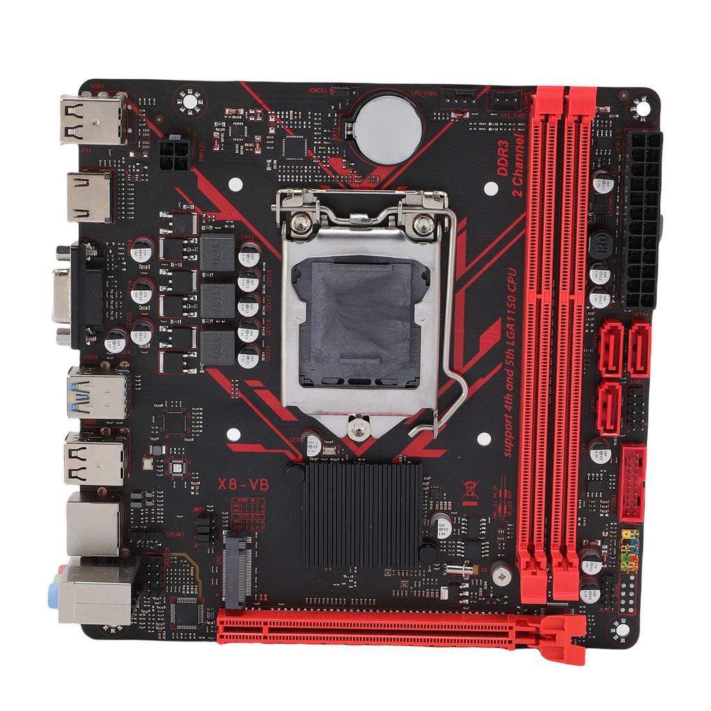 H81 Micro ITX Motherboard for LGA1150 DDR3 1920x1080 60Hz Serial ATA2.0 M.2 NVME Mining Motherboard for Core I7 I5 I3
