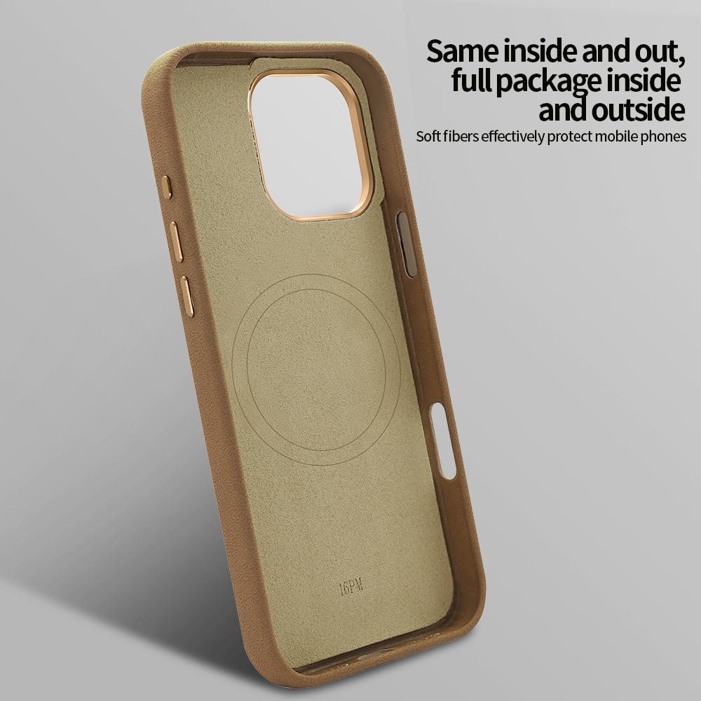 Suede Phone Case for iPhone 17 pro with Magnetic Wireless Charging Anti-Drop Cover Compatible with iPhone 17 16 15 pro Max