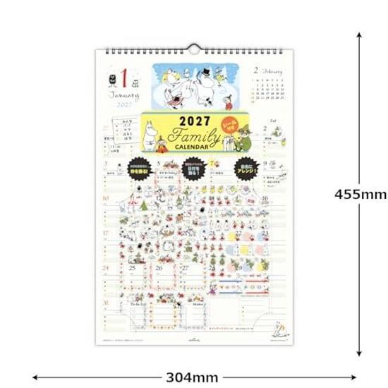 Hallmark Moomin 2027 Calendar Wall Hanging Family Stickers 853136