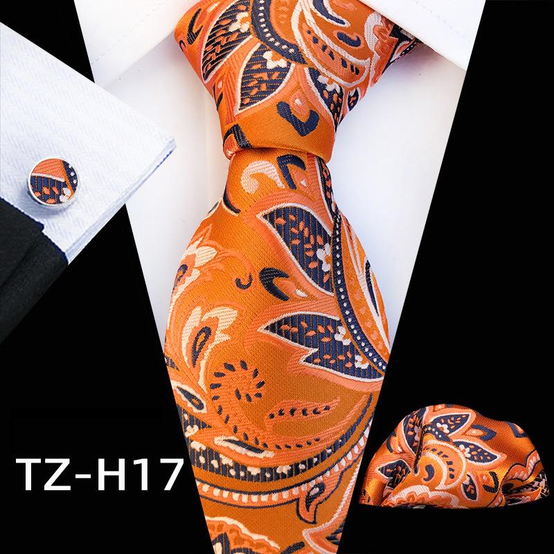 Paisley Fashion Men'S Tie Pocket Towel Cuff Three-Piece Set