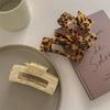 Retro Korean Leopard Print Acetate Hair Claw Clip for Women - French Style