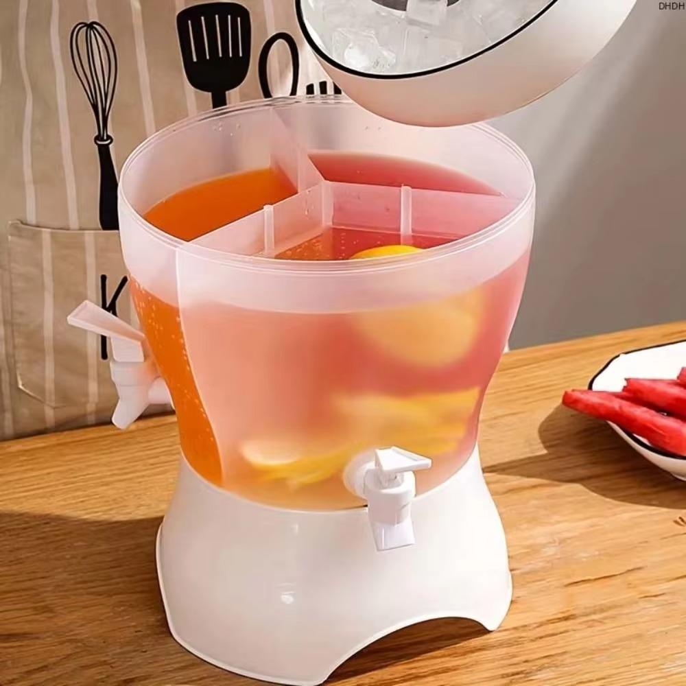 with Faucet Drink Kettle 3 Compartment Water Jug Multifunctional Cold Water Bucket  Bar