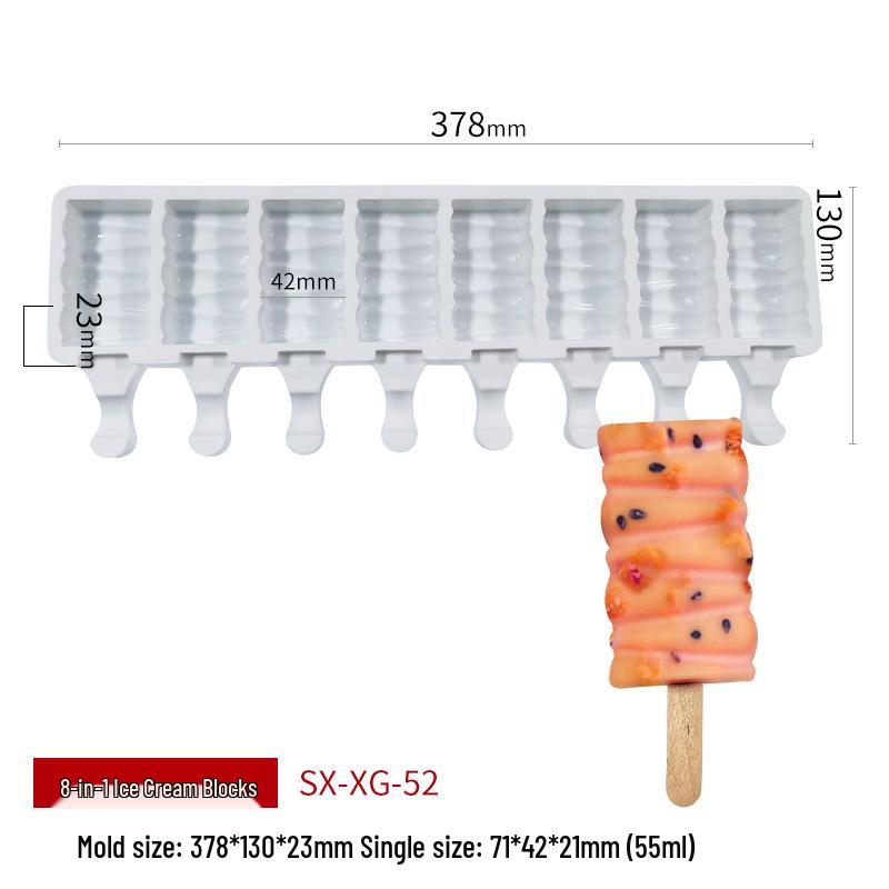 Sanxin Silicone Ice Cream Mold for Homemade Children's Popsicles, Christmas Cakes, and Chocolate Fruits