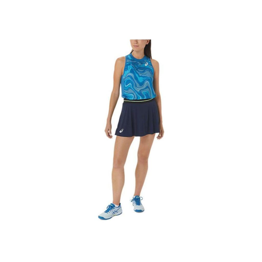 Asics Match Skort Solid Soft Comfortable Quick-Dry Casual Skirt Women Skirts Navy-Blue 2042A252400