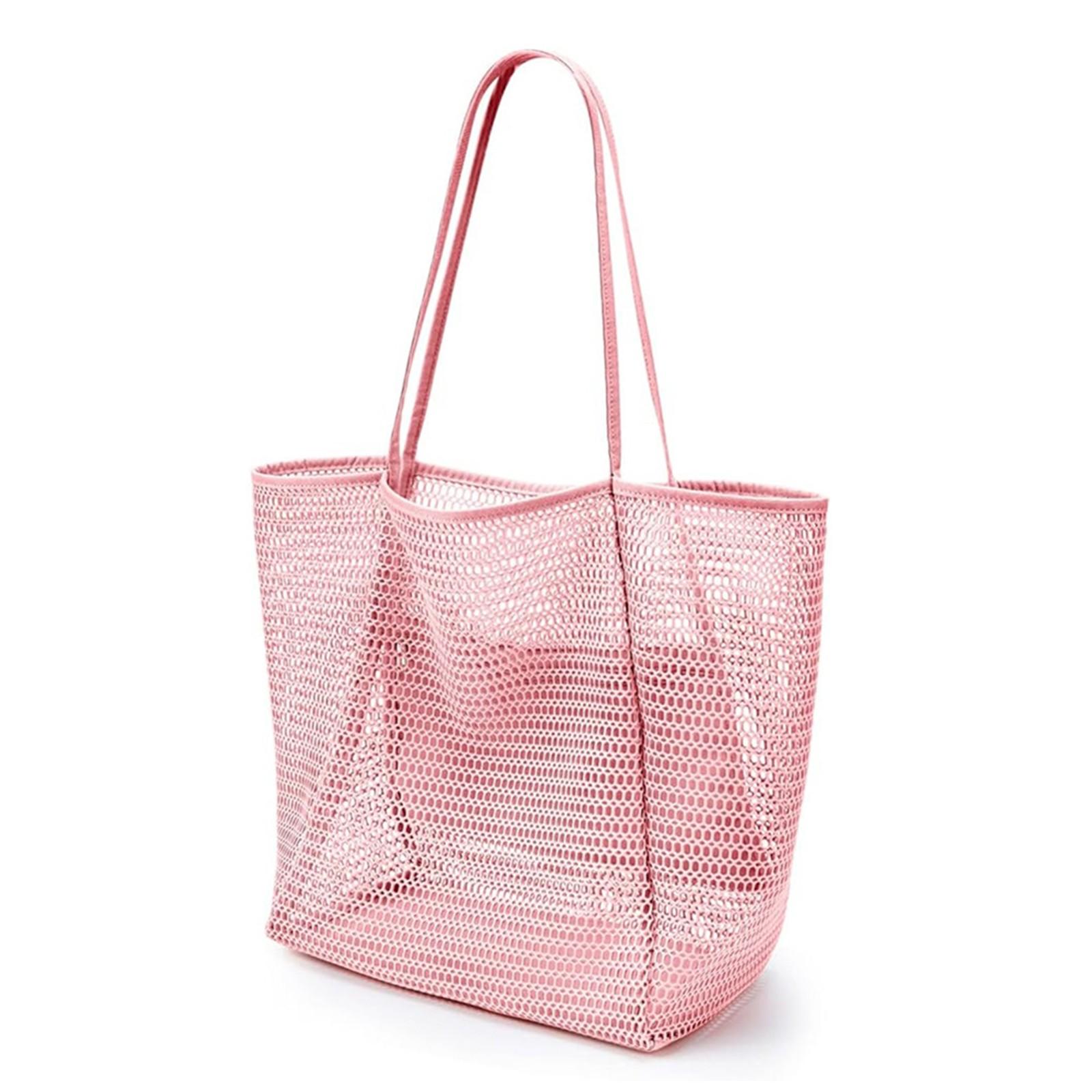 Женская сумка через плечо, сумка для покупок, летняя уличная дорожная сумка, складная пляжная сумка, сетчатая сумка One Size