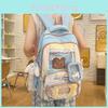 Nylon School Backpack With Large Capacity And Stylish Design For Daily Use