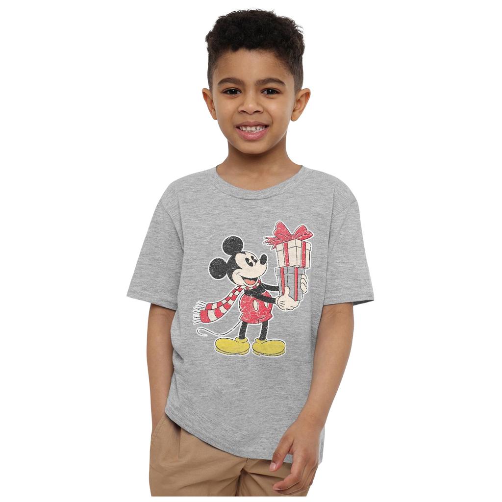 Disney Childrens/Kids Mickey Mouse Present Christmas T-Shirt