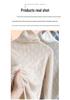 Women's Pure Cashmere High Neck Crochet Knit Sweater
