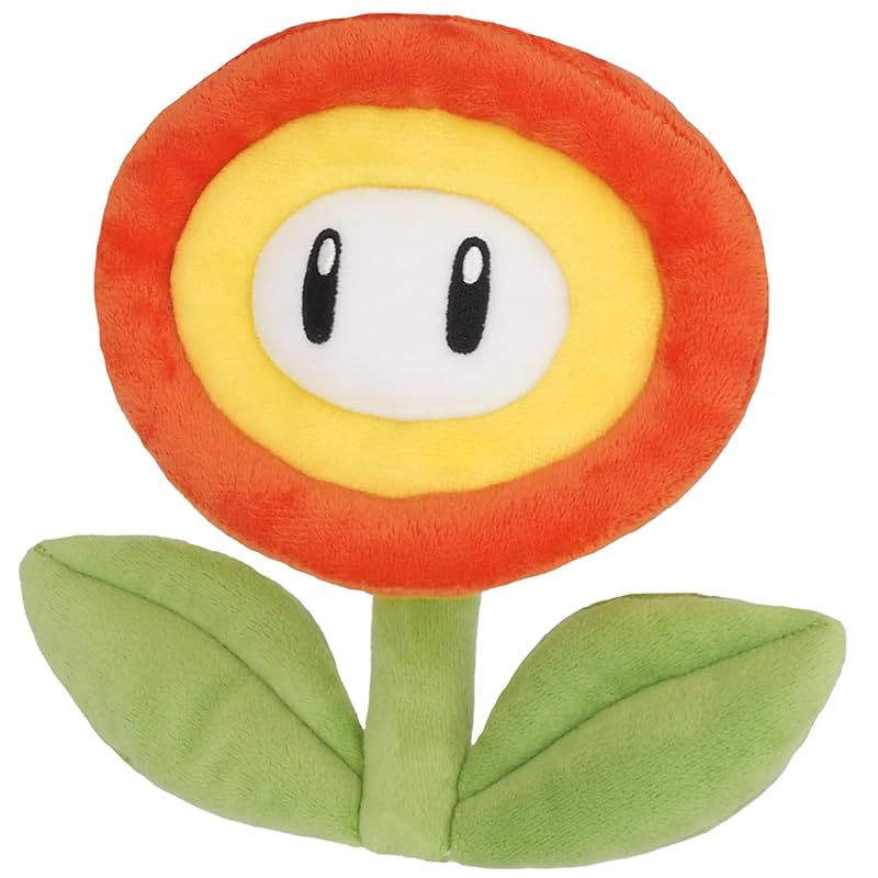 Sanei Boeki Super Mario ALL STAR COLLECTION Fire Flower (S) W19 x D6 x H18cm Plush Toy AC62