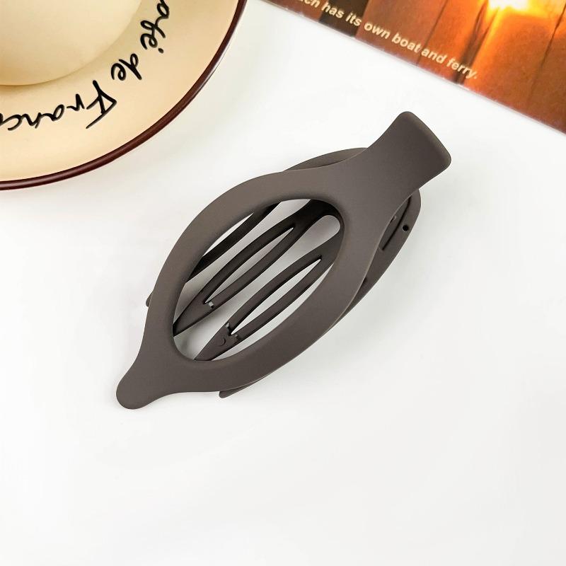 Oval Matte Claw, Laid-back Style Back of The Head Updo Shark Clip Ponytail Large Duckbeak Clip Hair Accessory