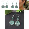Elegant Mandala Floral Gemstone Dangle Earrings With Unique Ethnic Design For Women