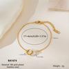 European Style 18K Gold-Plated Pearl Flower Bracelet with Twisted Rope Design, Hypoallergenic Jewelry