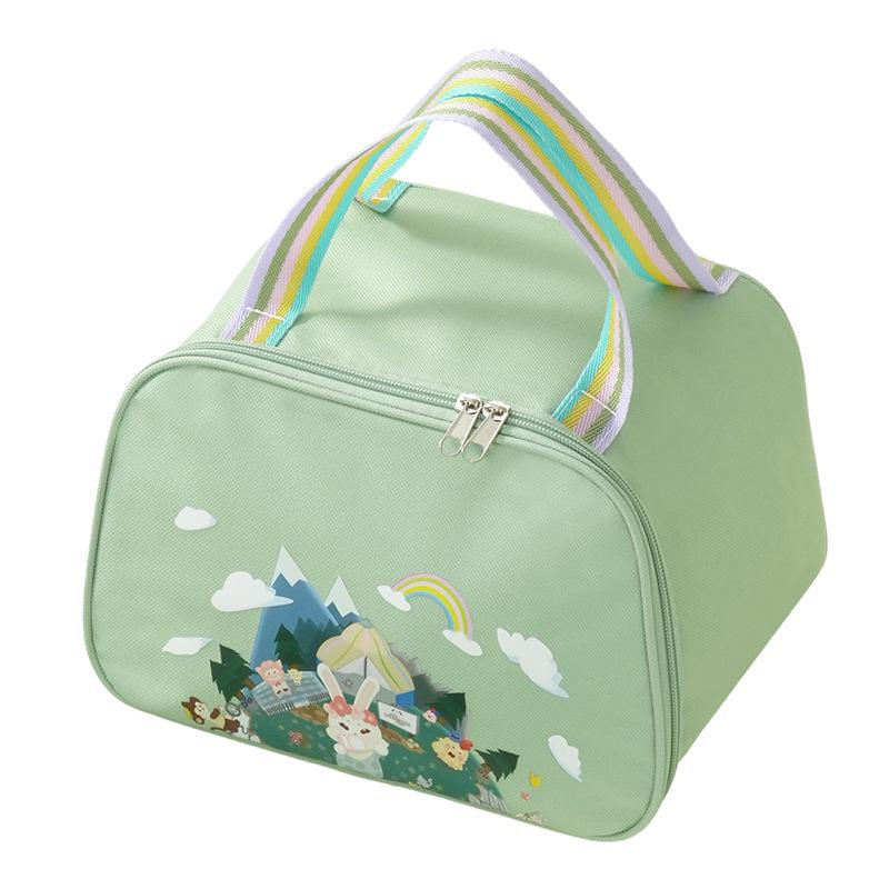 Microwaveable 304 Stainless Steel Bento Lunch Box - Portable, Insulated, Large Capacity for Students Green-Insulated Bag