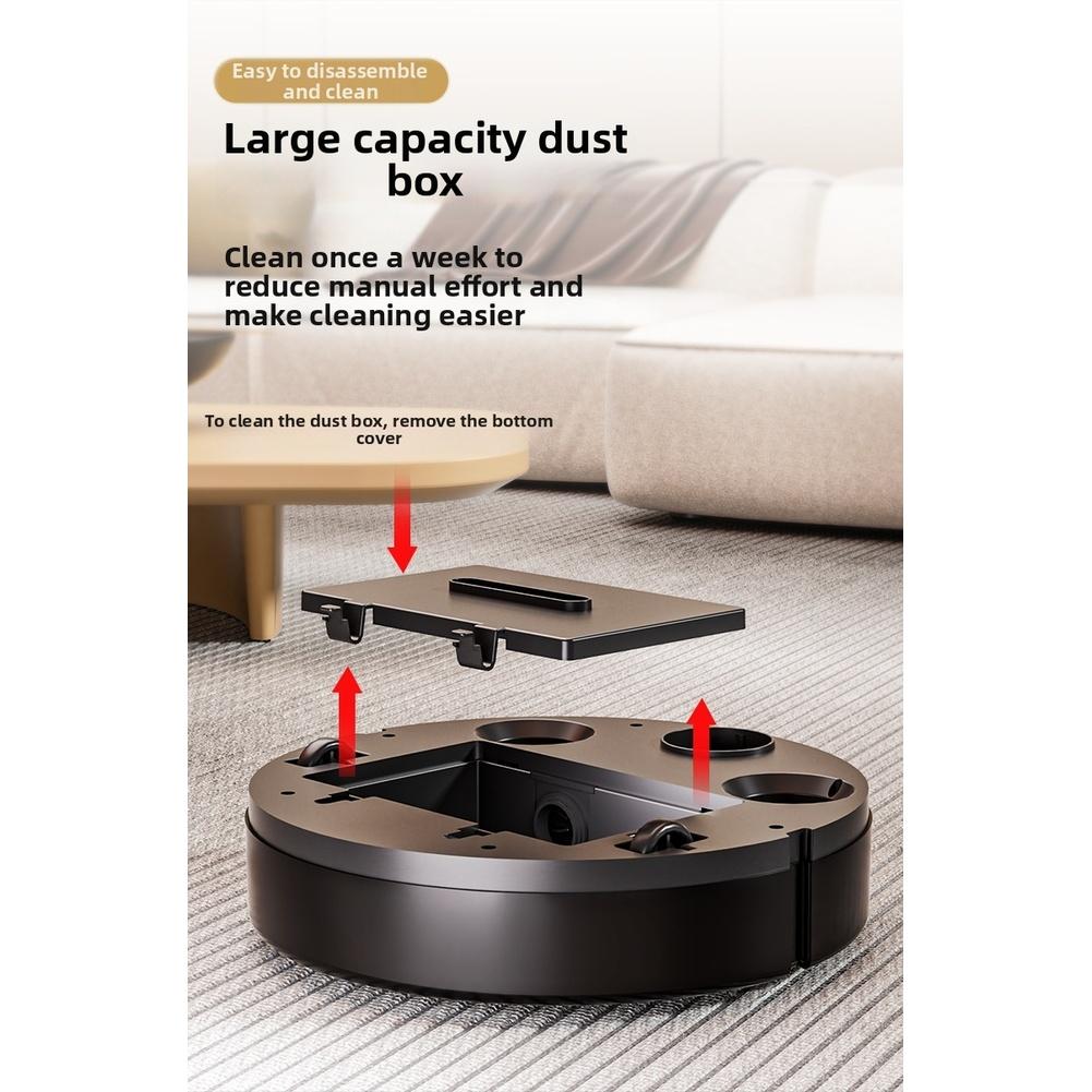 Smart Robot Vacuum Cleaner 3In1 Sweep Mop Side Suction All-in-One Cleaning Ultra-Slim Low Noise 50-Minute Runtime Vacuum Cleaner