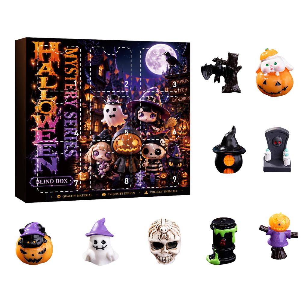Halloween Skeleton Ghost Pumpkin Resin Figurines Set For Party Decor And Gift Giving