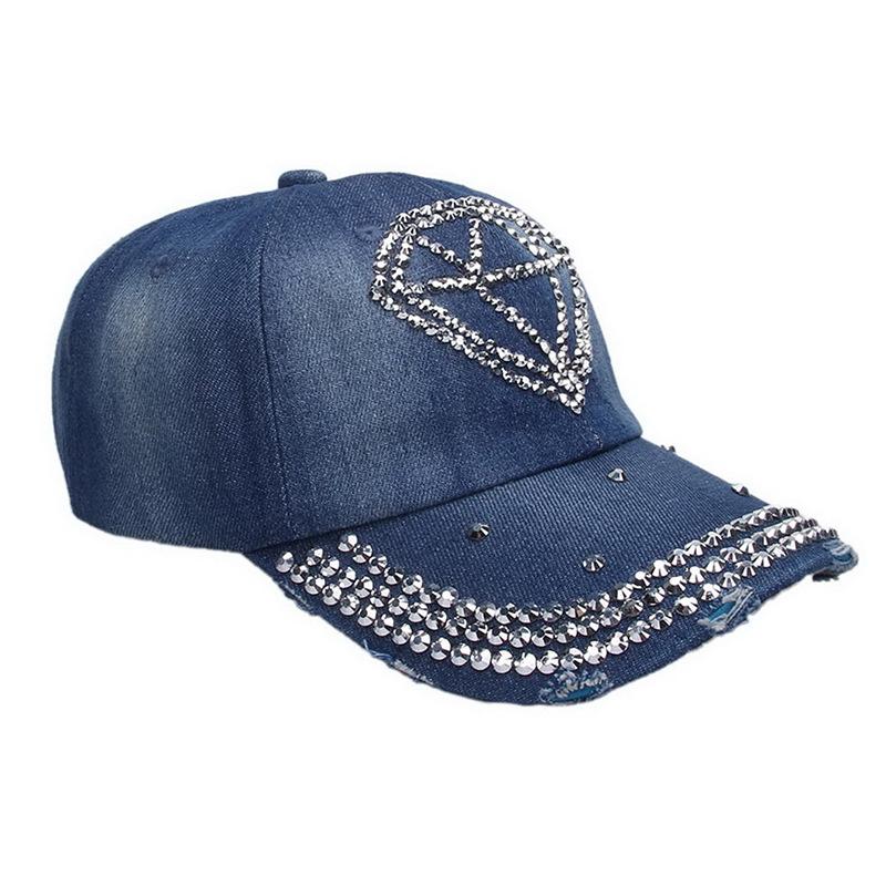 Crown Studded Rhinestone Baseball Cap