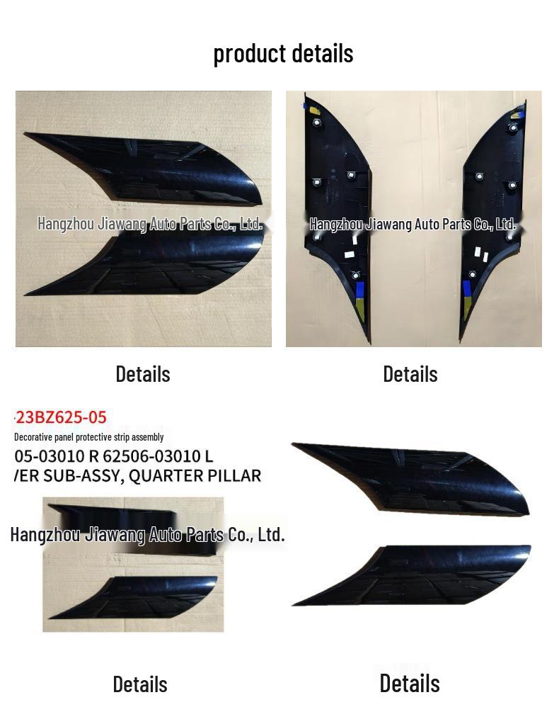 Toyota 2023 BZ3 Rear Side Window Upper Cover 62505-03010 R / 62506-03010