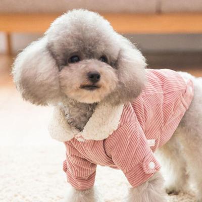 Welpen-Fleece-Cord-Cordjacke Rosa