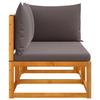 Vidaxl Sofa Ogrodowa Z Poduszkami, 2-Osobowa, Lite Drewno Akacjowe