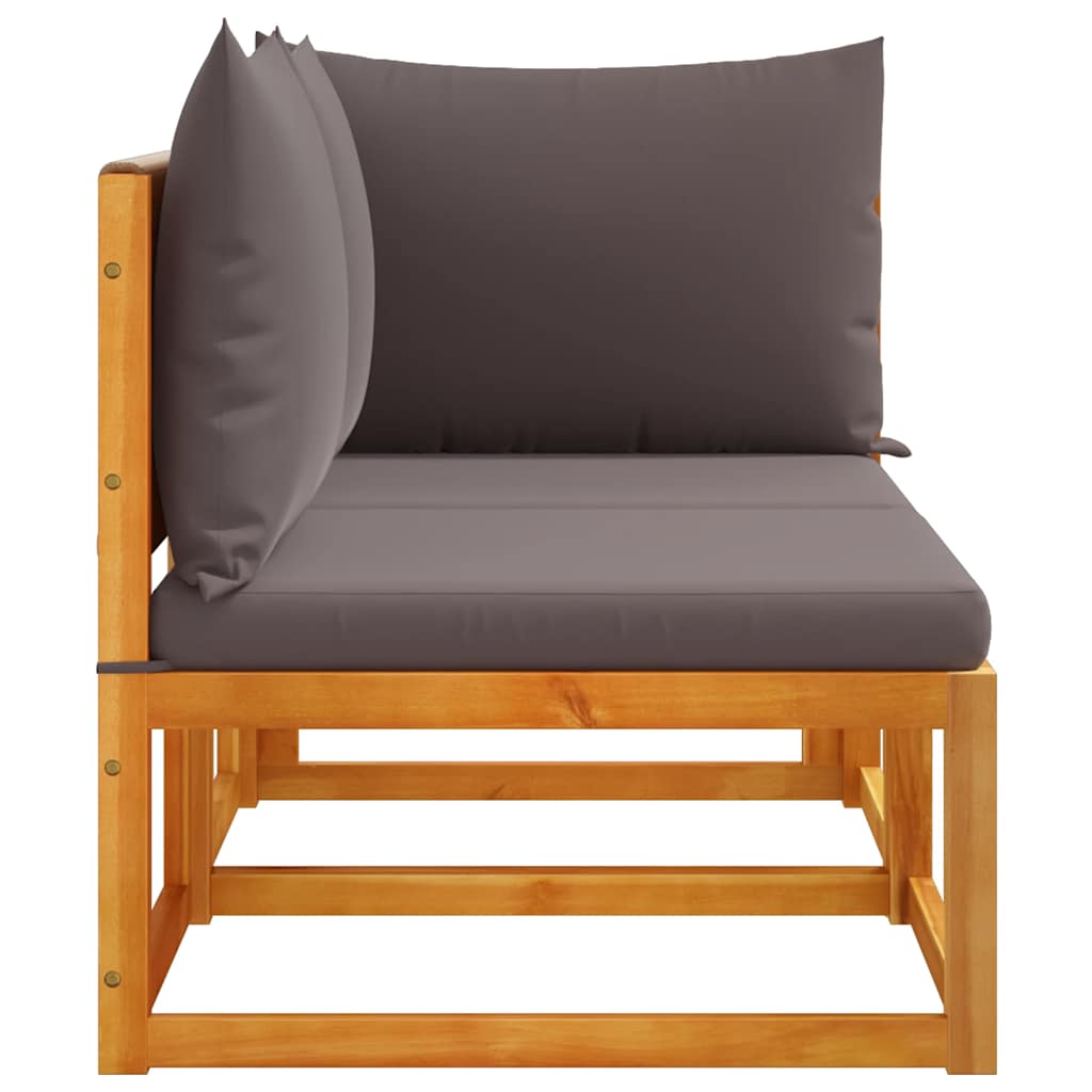 Vidaxl Sofa Ogrodowa Z Poduszkami, 2-Osobowa, Lite Drewno Akacjowe