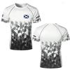 Scotland Flag Graphic Men's Jersey Fashion Gradient Print Sports Breathable Casual T-shirt Summer Unisex Running Badminton Tees
