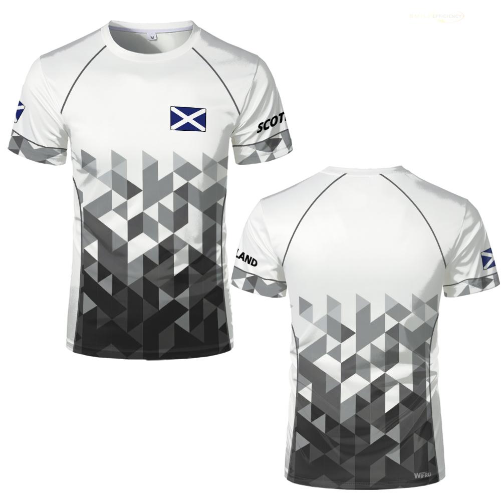 Scotland Flag Graphic Men's Jersey Fashion Gradient Print Sports Breathable Casual T-shirt Summer Unisex Running Badminton Tees