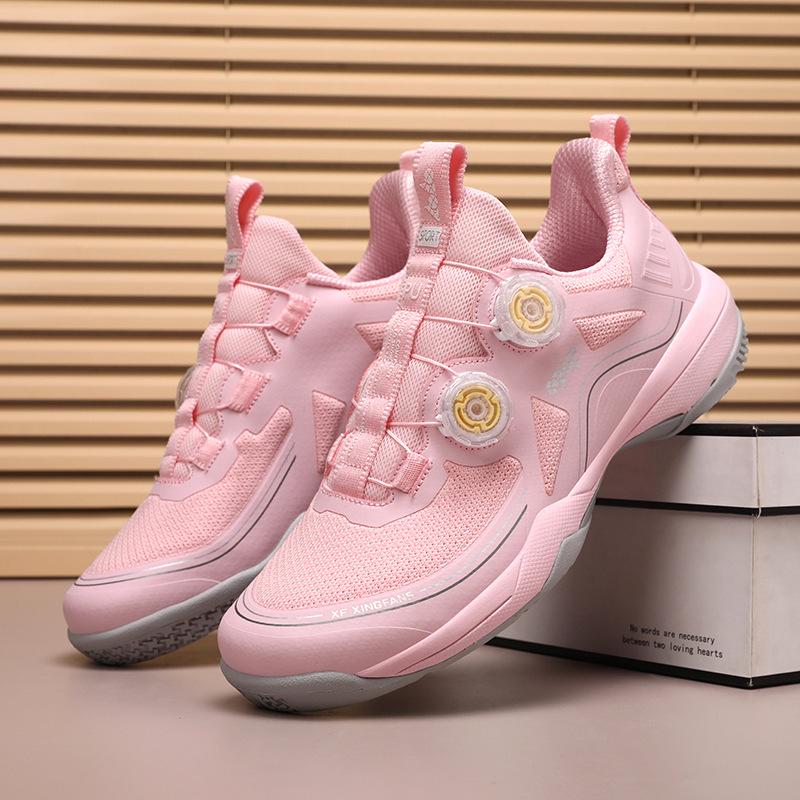 Professional Competition Badminton Shoes with Rotating Buckle, Shock Absorption, Carbon Plate, Non-slip, Wear-resistant for Men and Women