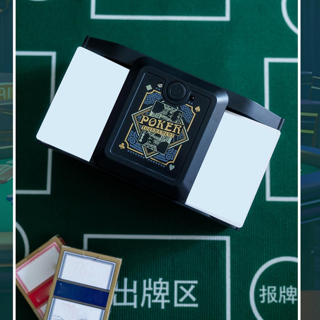 Automatic Card  R, 2-Deck Shuffling Machine with  -SensingCelsiusOne-Key  , 6-Second Auto-Stop, USBCelsiusBattery Powered, Ideal F