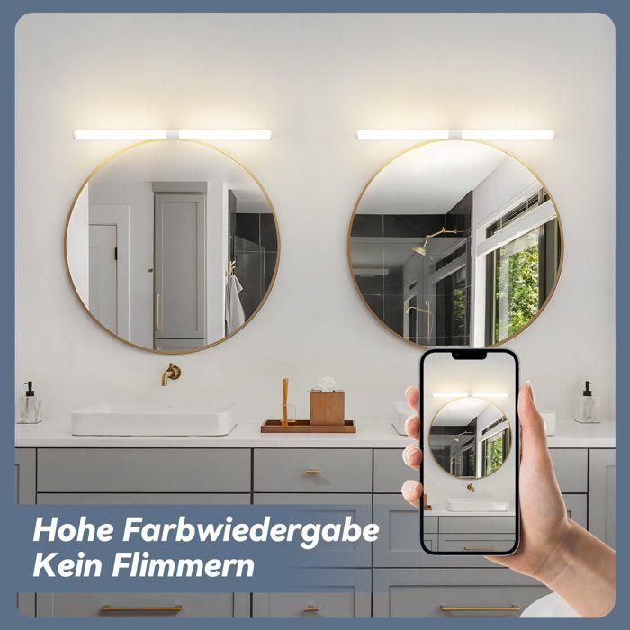 Applique murale LED miroir - NETTLIFE - 60 cm - Blanc - 8 W - 4000 K