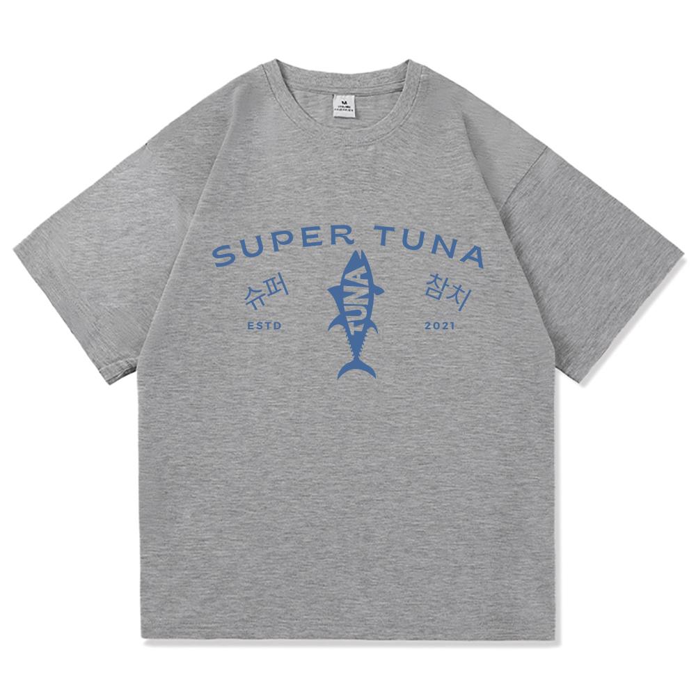 Jin Super Tuna Fish T Shirt Kawaii Retro Fashion Women Clothing Harajuku High Quality Tops Cotton Clothes Days Gifts Tshirts