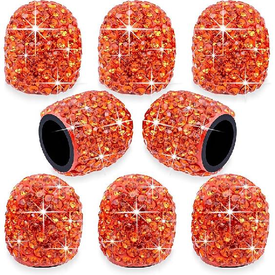 4PCS Bling Crystal Diamond Tire Stem Valve Caps, Dustproof Car Wheel Tire Valve Caps Universal Tire Valve Stem Covers for Cars, SUV, Trucks, Bikes,