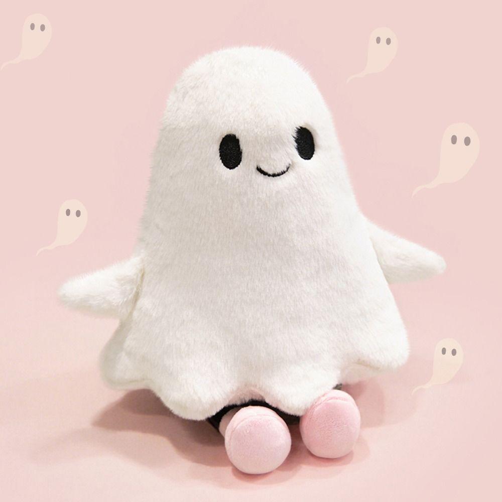 Simulation Cartoon Ghost Doll Toy Fluffy Holloween Ghost Pillow Little Ghost Plush Doll  Kids Gifts