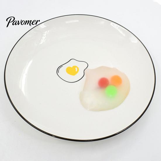 Calming Sensory Toy 3Pcs Clear Stress Ball for Anxiety Relief, Squeeze with Colorful Beads Inside, Reduction Transparent Fidget Toys