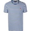 Polo Ralph Lauren SS23 Logo Embroidered Cotton Striped Crew Neck Short Sleeve T-Shirt Men Tops Blue 710906295-001