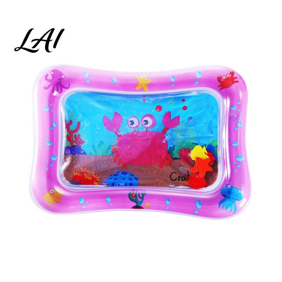 Stable Tummy Time Floor Mat Inflatable Splash Pad for Toddlers Thickened PVC Outdoor Water Sprinkler Play Soft Textured Babies Safe Sensory