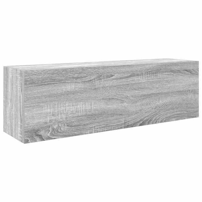 VidaXL Wall-mounted Bathroom Cabinet Sonoma Grey 100x25x30 Cm Engineered Wood 860099